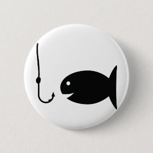 fishing icon 2 inch round button