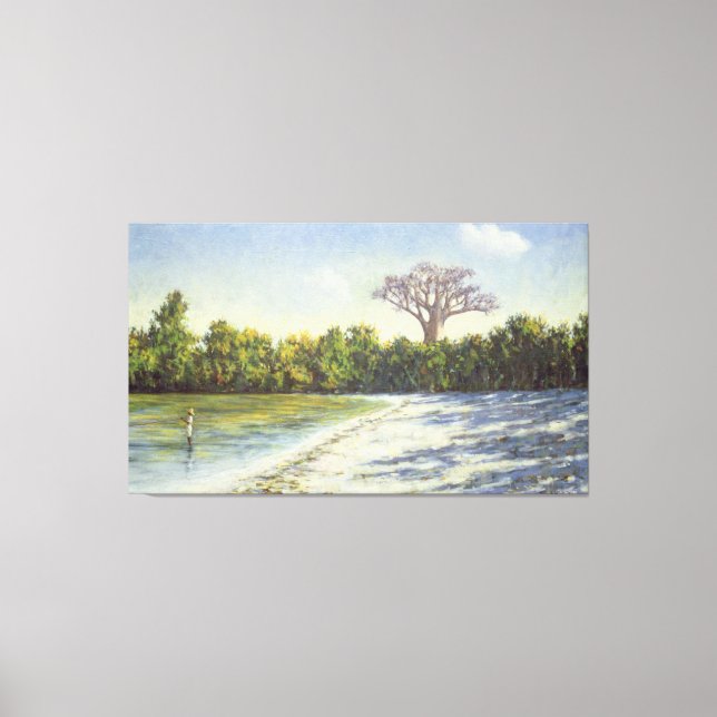 Fishing in Africa 1996 Canvas Print (Front)