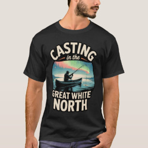 Fishing in Canada Casting in The North Canoe T-Shirt