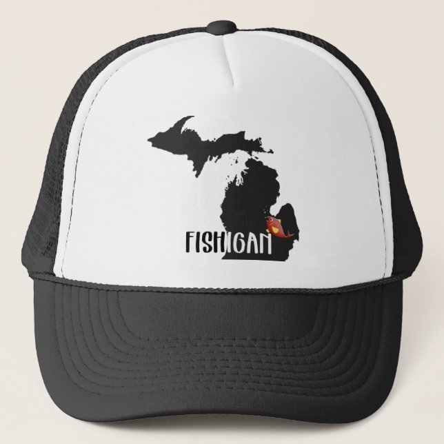 fishing in Michigan Trucker Hat (Front)