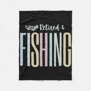 Fishing In Retirement - Tops Fleece Blanket