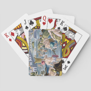 Fishing in Shallow Waters Using Nets, plate 96 fro Playing Cards