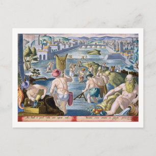 Fishing in Shallow Waters Using Nets, plate 96 fro Postcard