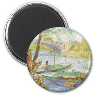 Fishing in Spring, Pont de Clichy Vincent van Gogh Magnet