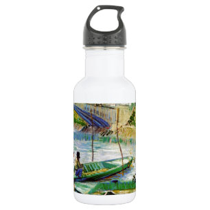 Fishing in Spring, Vincent van Gogh. Beautiful fis 532 Ml Water Bottle