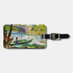 Fishing in Spring, Vincent van Gogh. Beautiful fis Luggage Tag