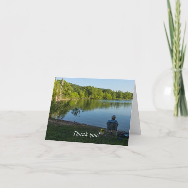 Fishing In The Morning Thank You Card (Front)