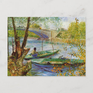 Fishing in the Spring, Vincent van Gogh (F354) Postcard