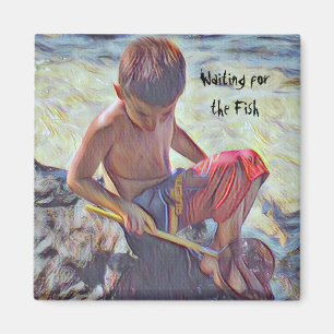Fishing in the Tide Pools Magnet