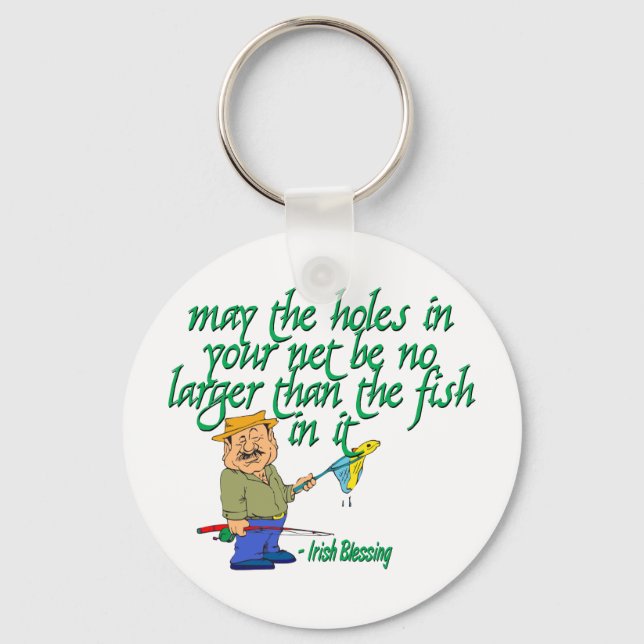 Fishing Irish Blessing Keychain (Front)
