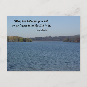 Fishing Irish Blessing Postcard