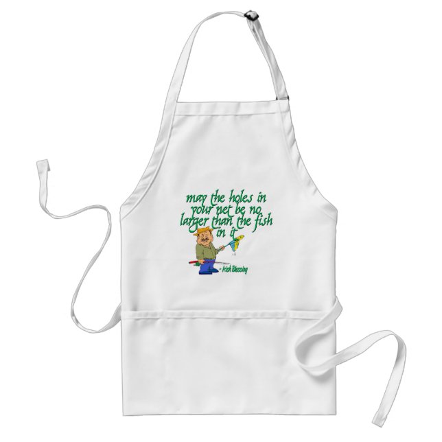 Fishing Irish Blessing Standard Apron (Front)