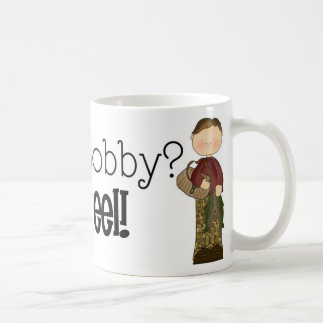 Fishing Is a Hobby? Get Reel! Fishing Humour Coffee Mug (Right)