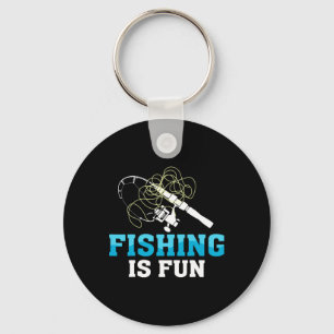 Fishing Is Fun Bird's Nest 1 Keychain