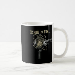 Fishing Is Fun Bird's Nest Coffee Mug