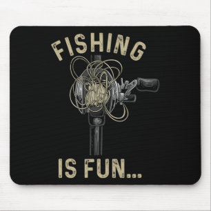Fishing Is Fun Bird's Nest Funny 1 Mouse Pad
