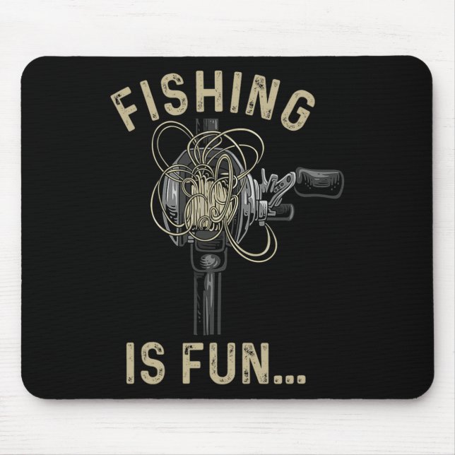 Fishing Is Fun Bird's Nest Funny 1  Mouse Pad (Front)