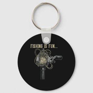 Fishing Is Fun Bird's Nest  Keychain