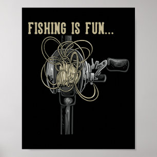 Fishing Is Fun Bird's Nest Poster