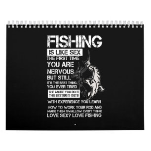 fishing is like the first time you are nervous calendar