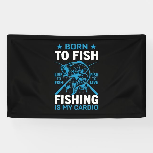 Fishing Is My Cardio Banner (Horizontal)