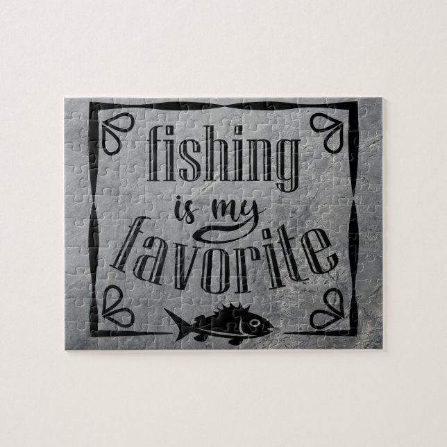 Fishing is my favourite quote  jigsaw puzzle (Horizontal)