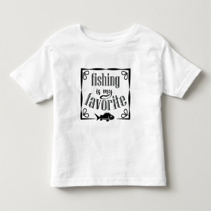 Fishing is my favourite quote toddler t-shirt