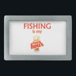 Fishing Is My Happy Hour Belt Buckle<br><div class="desc">When you're out there fishing,  it's just as good as being at the bar with your friend.  And probably cheaper.</div>