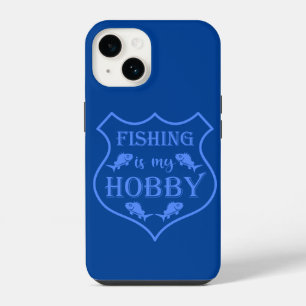 Fishing is my hobby shield quote on crest iPhone 14 case
