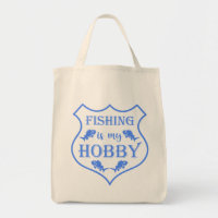 Fishing is my hobby shield quote on crest 