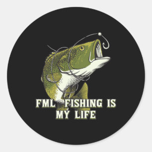 Fishing Is My Life Fathers Day Hob Classic Round Sticker