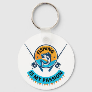 Fishing Is My Passion , lets go fishing T-Shirt Keychain