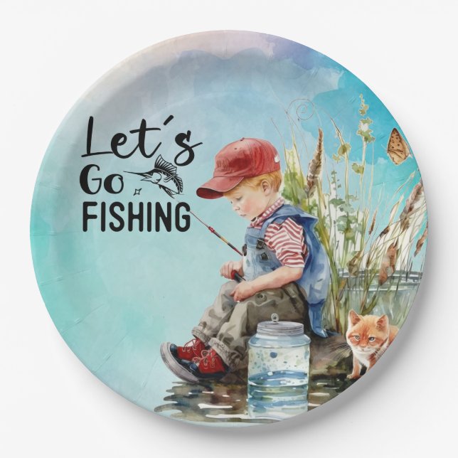 Fishing is my therapy  paper plate (Front)