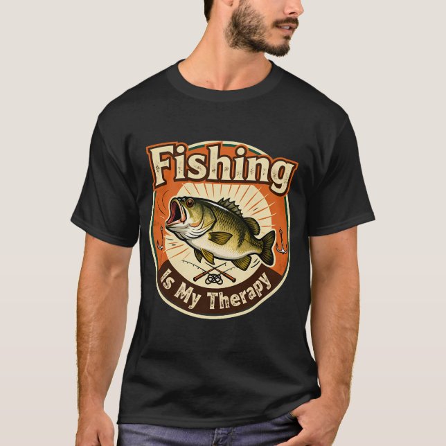 Fishing Is My Therapy T-Shirt (Front)