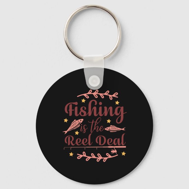 Fishing Is The Reel Keychain (Front)