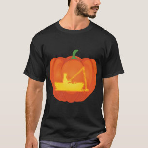 Fishing Jack o Lantern Halloween design T-Shirt
