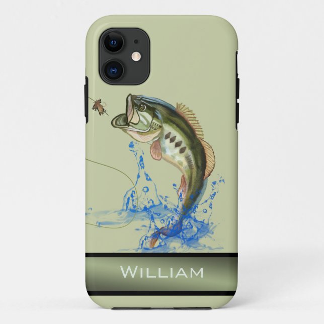 Fishing Jumping Fish Name Case-Mate iPhone Case (Back)