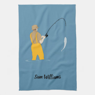 Fishing Kitchen Towel