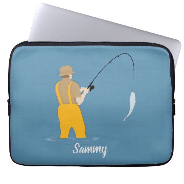 Fishing Laptop Sleeve (Front)