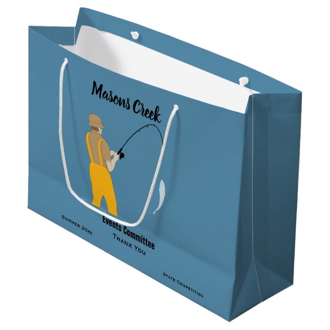 Fishing Large Gift Bag (Front Angled)