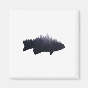 Fishing Largemouth B B Forest Nature Fisherman Magnet