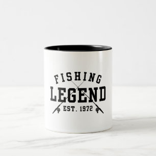 Fishing Legend Established 1972 Two-Tone Coffee Mug