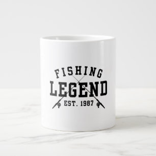 Fishing Legend Established 1987 Large Coffee Mug