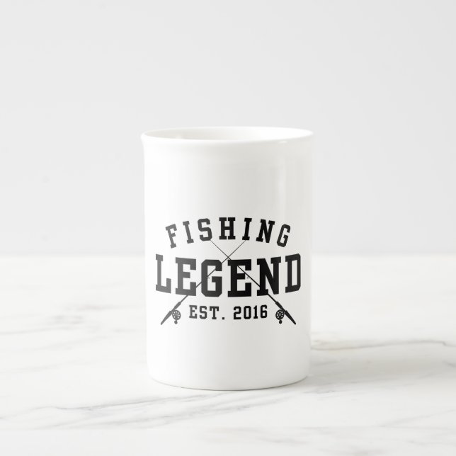 Fishing Legend Established 2016 Bone China Mug (Front)