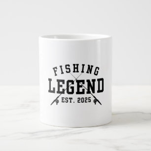 Fishing Legend Established 2025 Large Coffee Mug