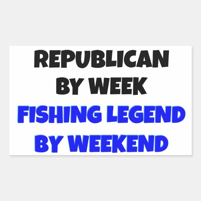 Fishing Legend Republican Sticker (Front)