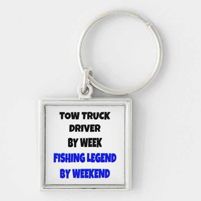 Fishing Legend Tow Truck Driver Keychain (Front)