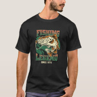 Fishing Legend Trout Bass Fisherman Since 1976 The