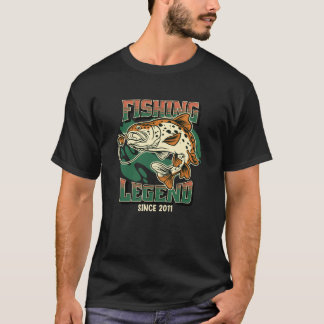 Fishing Legend Trout Bass Fisherman Since 2011 The T-Shirt