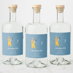 Fishing Liquor Bottle Label